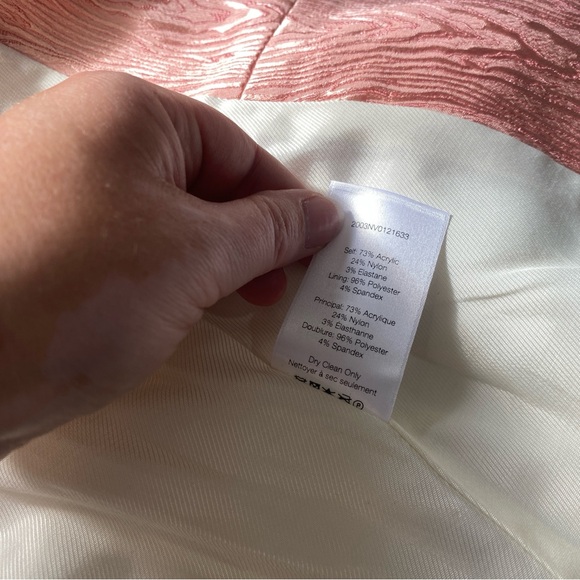 NWT Veronica Beard Pink Textured Blazer & Pants Suit Set Blazer 4 Pants 6 - Picture 11 of 13